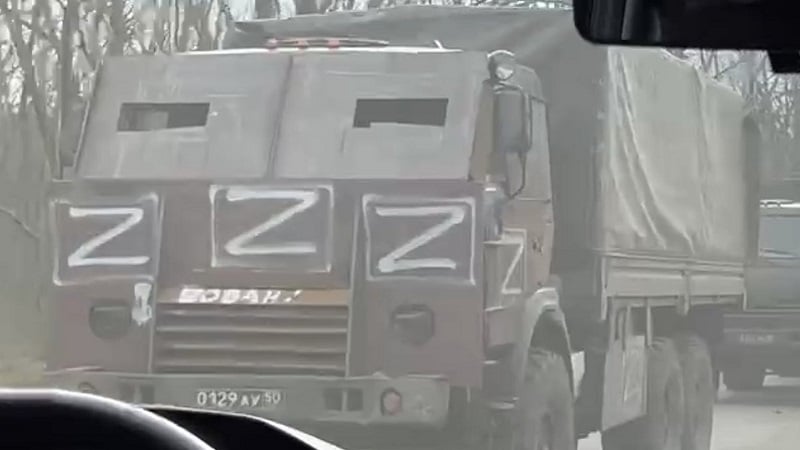 ukraine camions russes armure