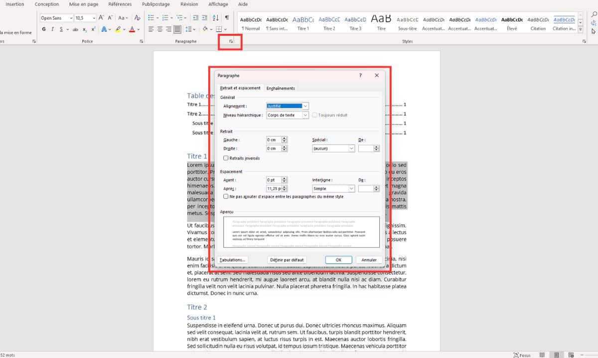 astuce mise en page sur word