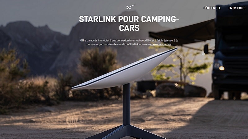 Starlink lance une nouvelle option à 135 $/mois pour les camping-cars
