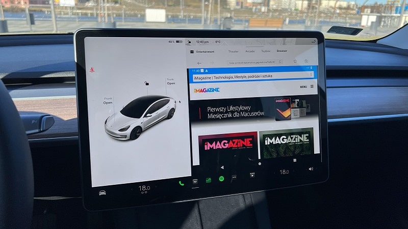 L'interface Android fonctionne dans les voitures Tesla