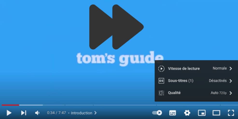 Image 1 : YouTube : comment accélérer ou ralentir une vidéo