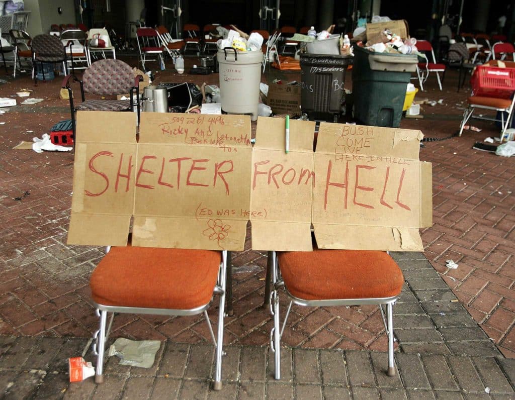 « L'abri de l'enfer », les conséquences sociales de l'Ourgagan Katrina en 2005 © Reuters, Shannon Stapleton