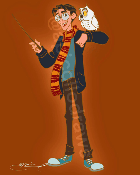 Image 3 : Harry Potter, Ron et consorts transformés en personnages Disney