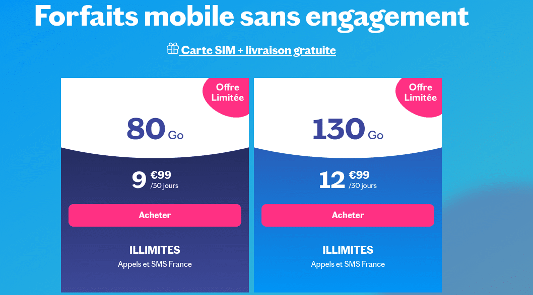 Acheter Carte SIM Prépayée LEBARA MOBILE pas cher Crédit de