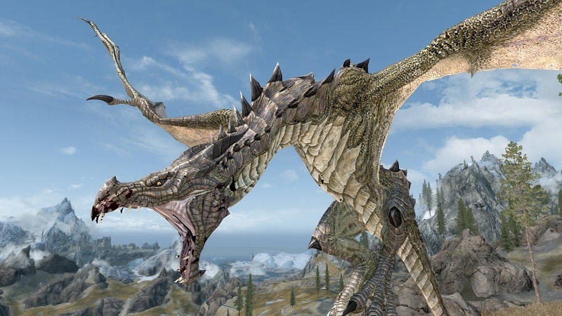 Des dragons en 16K dans Skyrim