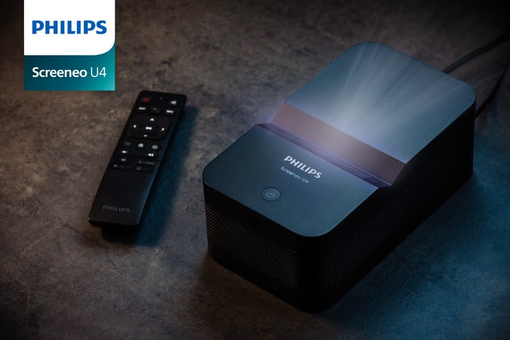 Image 1 : Philips lance le Screeneo U4, un vidéoprojecteur à focale ultra-courte à moins de 600 €