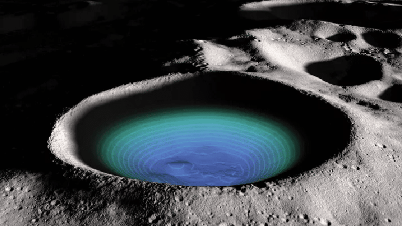 Cratère lunaire - Crédit : NASA/GSFC/SVS