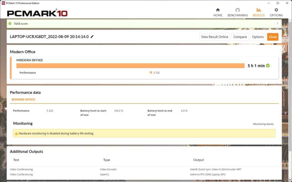 Image 22 : Test Acer Nitro 5 : un PC portable doté d'une GeForce RTX 3060, pour jouer ou travailler, à moins de 1200 €