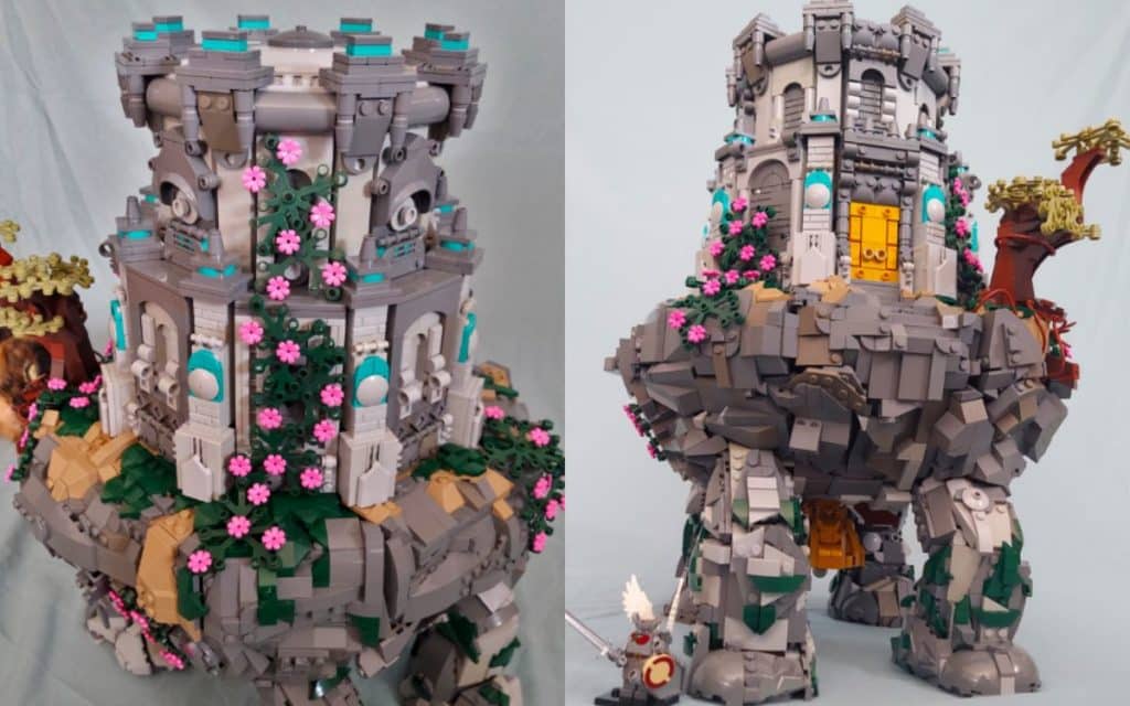 Image 1 : LEGO : il recrée le mausolée ambulant d'Elden Ring avec 6000 pièces