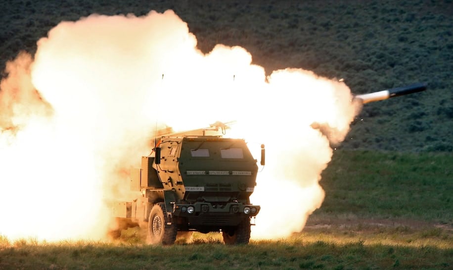 Un HIMARS produit par Lockheed Martin à Yakima