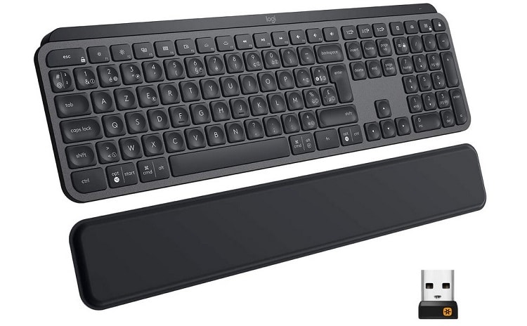 Image 1 : Le clavier MX Keys Plus et son repose-poignets sont à moins de 90 €