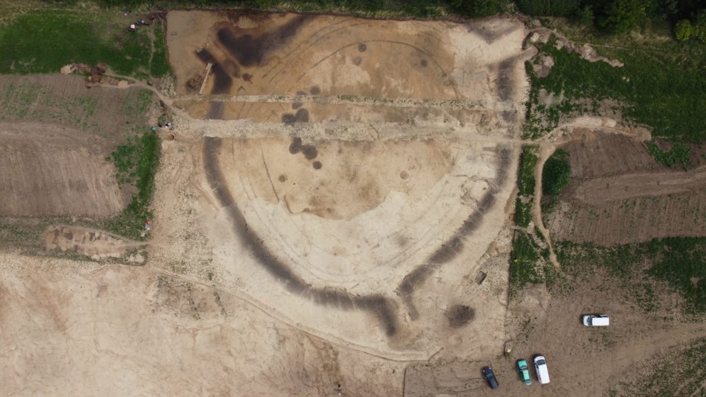 La structure retrouvée dans le quartier de Vinoř à la périphérie de Prague © Institut Archéologique de l'Académie des Sciences