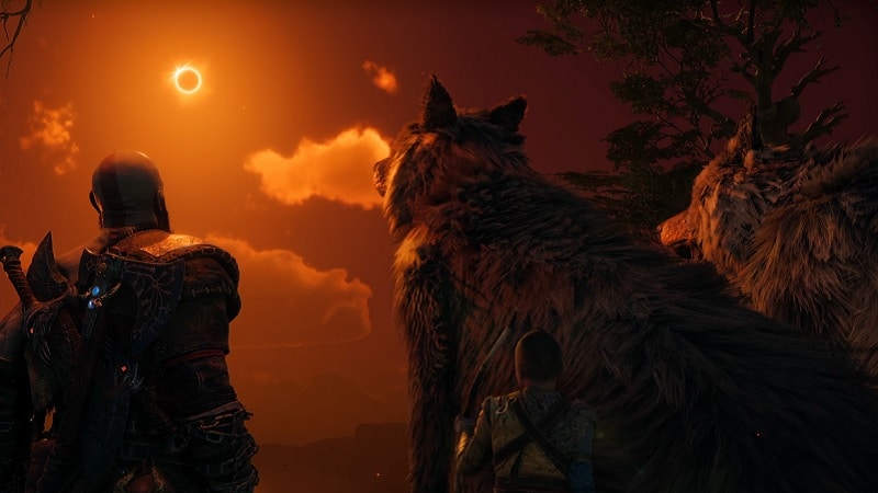 Les deux loups dans God of War : Ragnarök