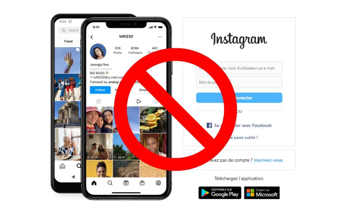 compte instagram inaccessible indisponible