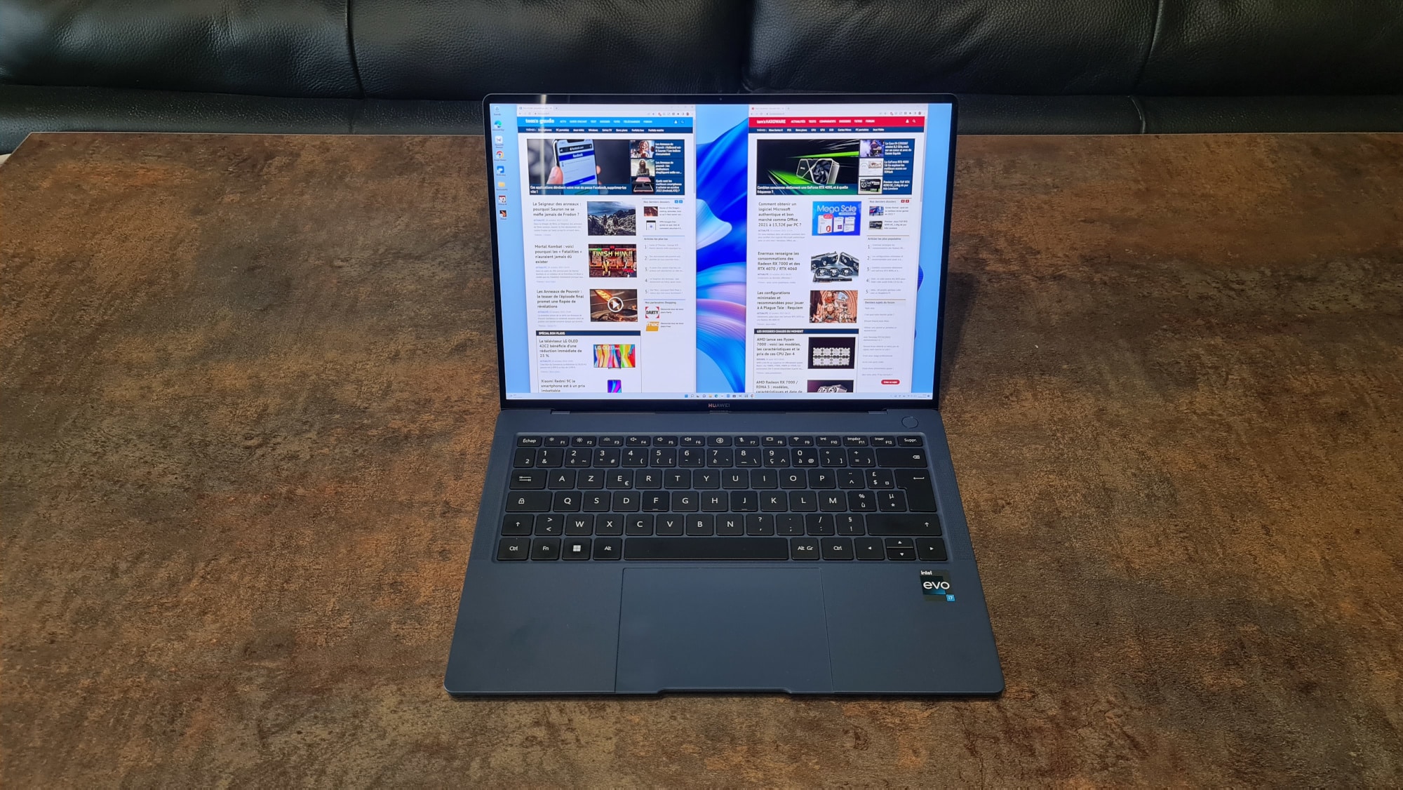 Huawei Matebook X Pro   Vue générale ouvert 2 MEA