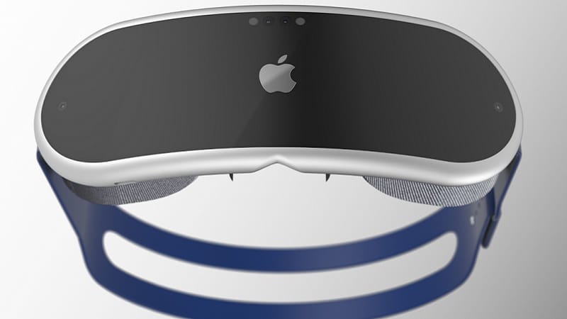 Concept du casque de réalite mixte d'Apple