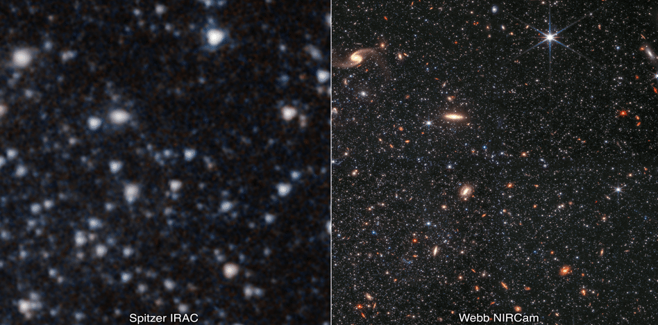Image 1 : Autrefois floue, cette galaxie se dévoile comme jamais grâce à James Webb
