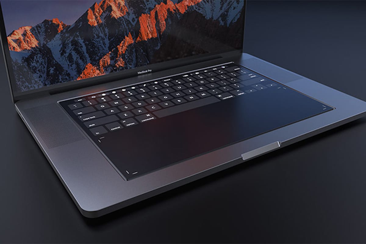 MacBook Pro sans clavier physique © Concept aux droits réservés