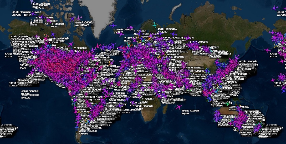 Image radar des jets privés dans le monde