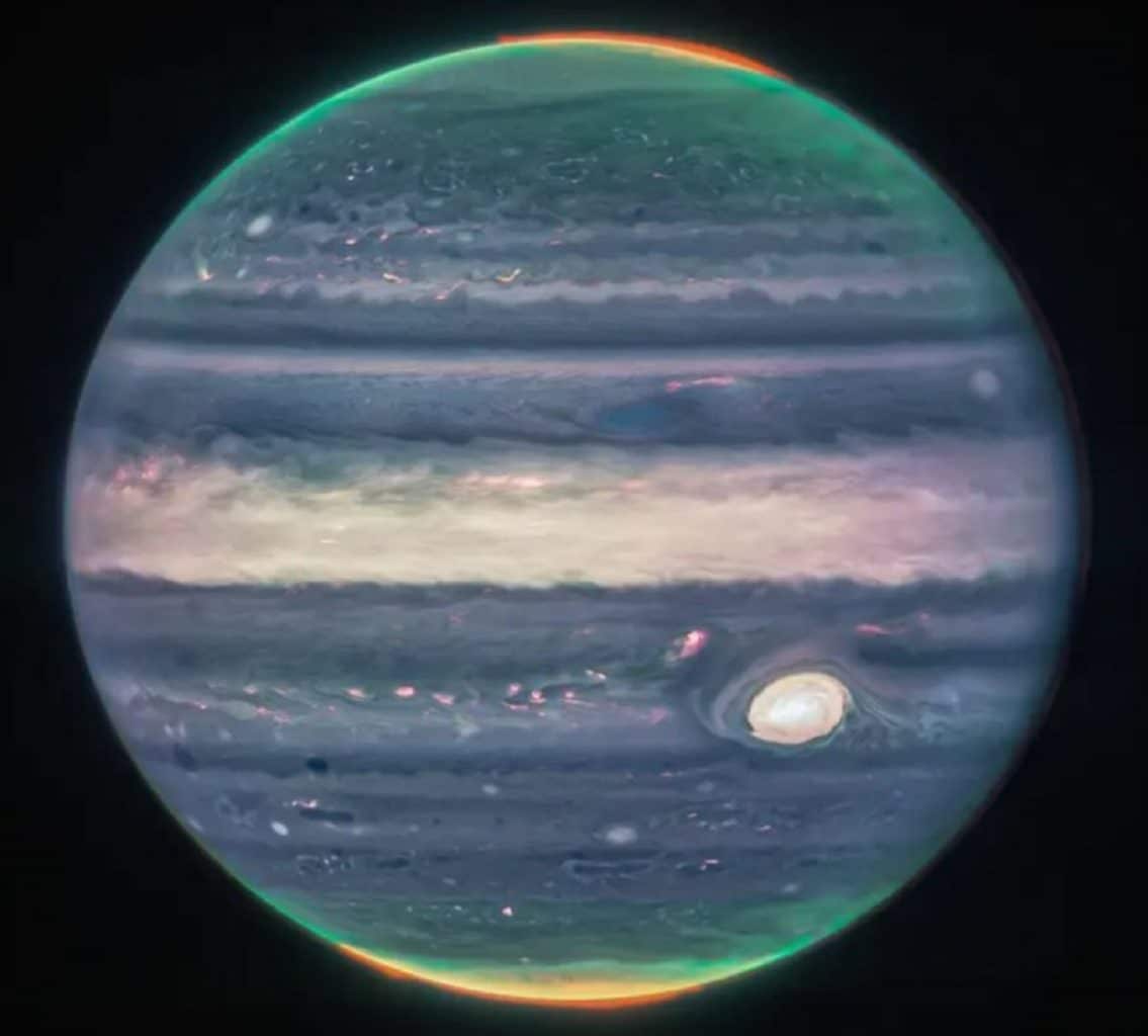 Jupiter photographiée par Webb