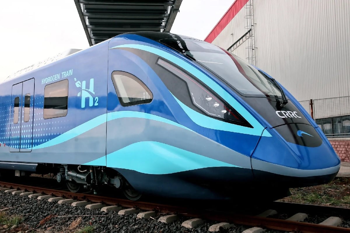 Image 1 : La Chine présente un train écologique fonctionnant à l'hydrogène et à la 5G