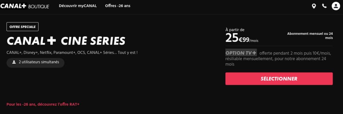 Canal+ Ciné Series Netflix Συνδρομή