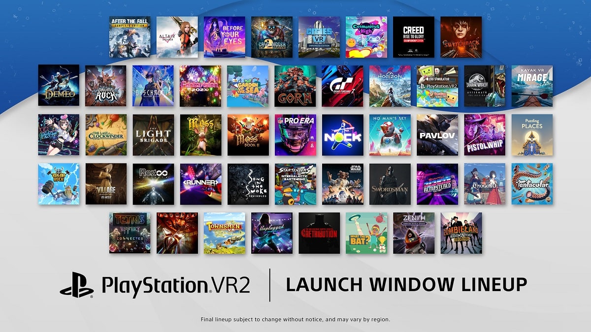 Les jeux de lancement du PlayStation VR2 
