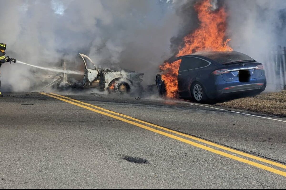 Accident d'une Tesla Model X 