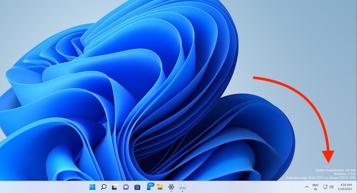Le nouveau filigrane sur Windows 11 © Windows Latest