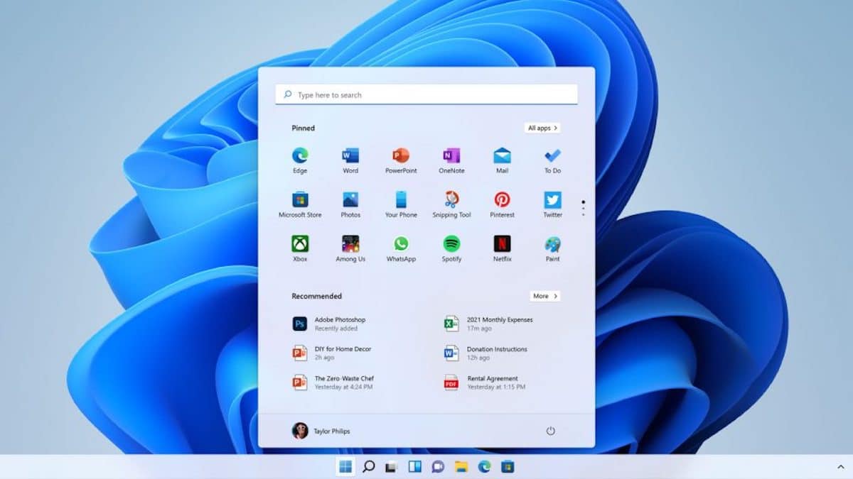 Le menu Démarrer de Windows 11