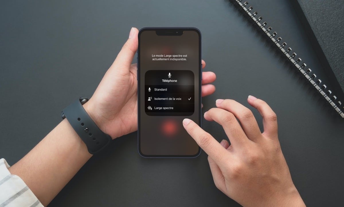 Comment activer isolement de la voix sur iPhone ?