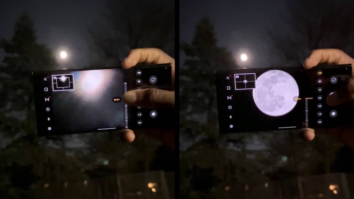 Lorsque vous pointez le Galaxy S23 Ultra vers la Lune, une image surexposée se transforme comme par magie en photo parfaite © Mar