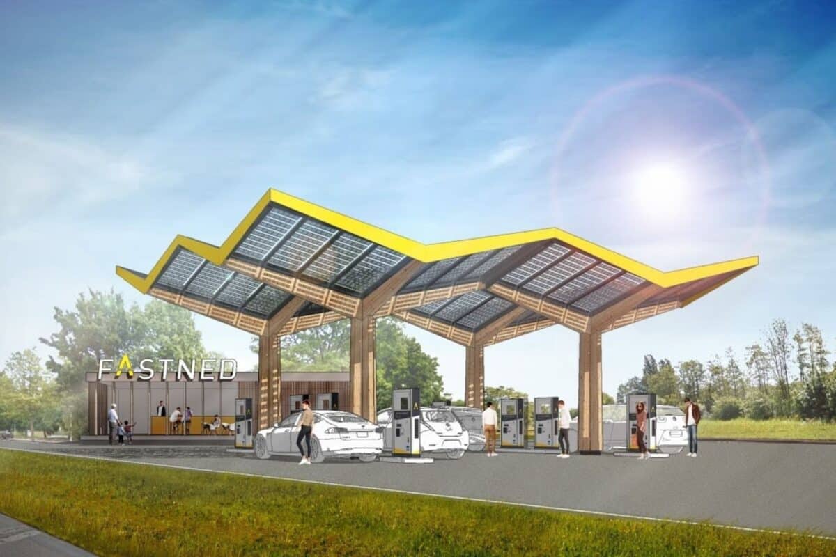 Electric car motorway rest areas