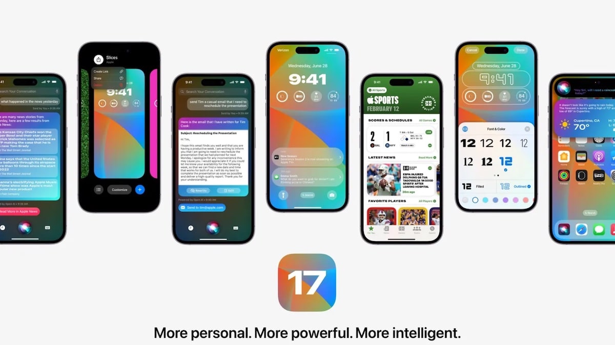 iOS 17 iphone Apple nouveautés 