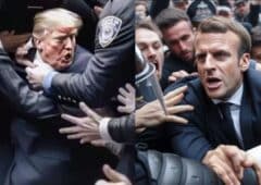 midjourney ia macron trump