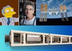 Midjourney Simpsons station spatiale génératuer