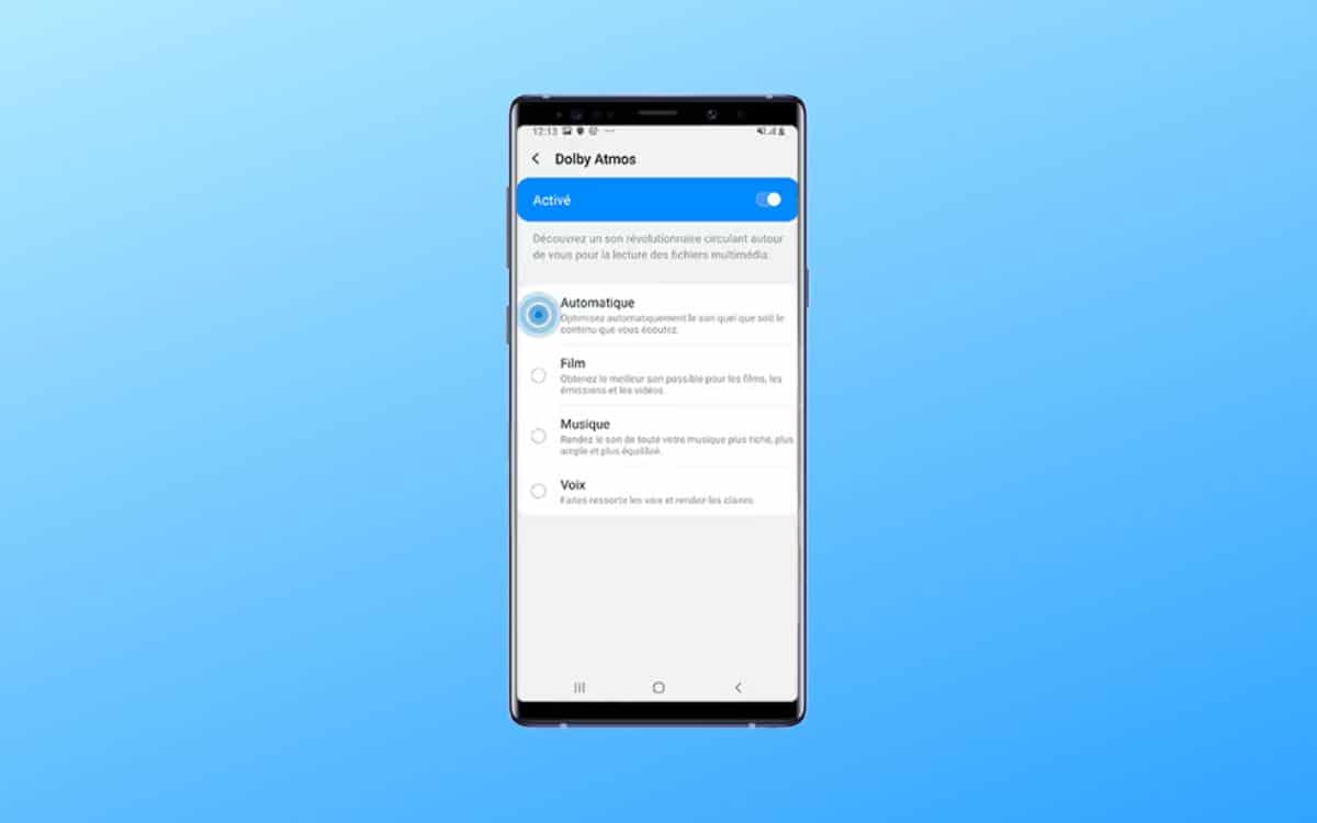Samsung Galaxy activer Dolby Atmos