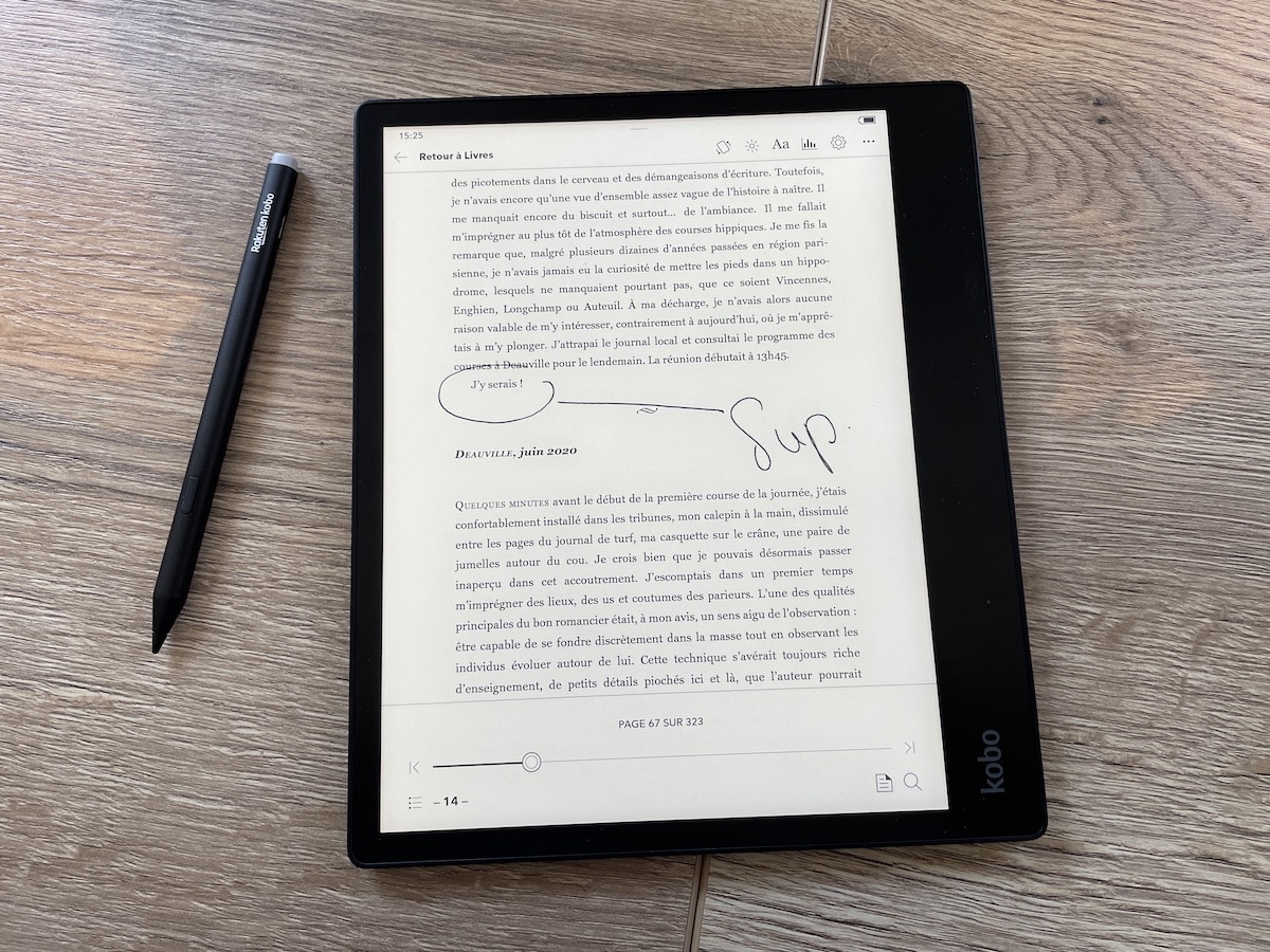 kobo elipsa 2E prise de notes