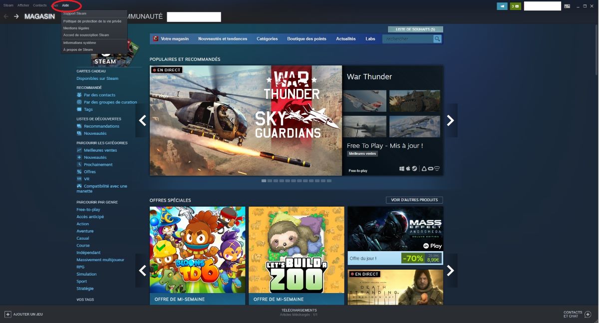 Steam propose 6 nouveaux jeux gratuits pour novembre, à télécharger et à  conserver