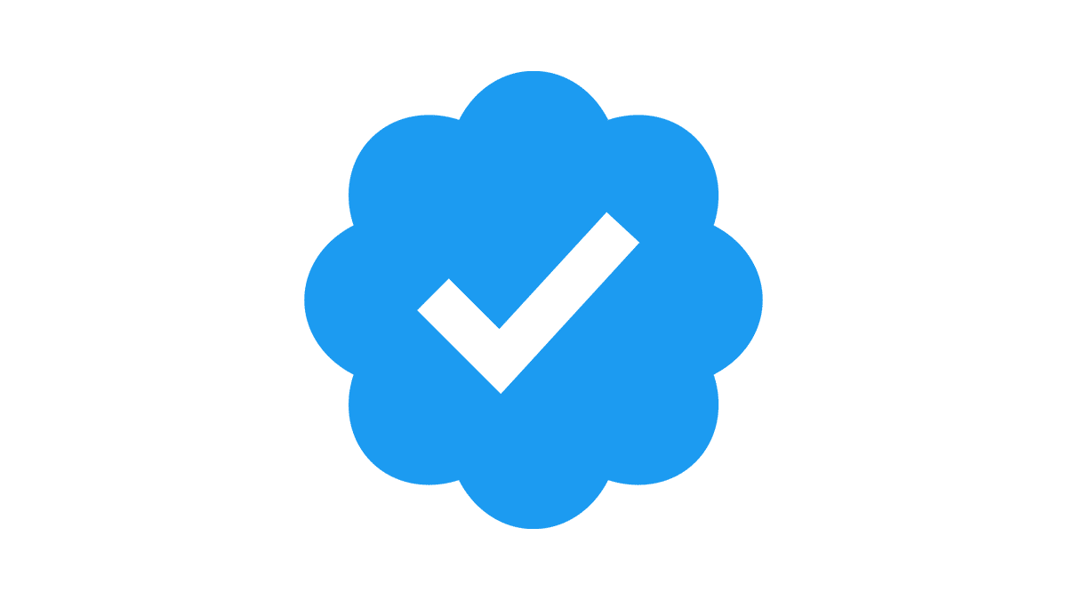 Le badge bleu de Twitter