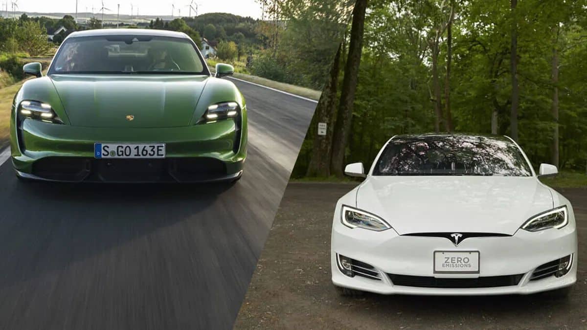 Porsche Tesla voitures électriques