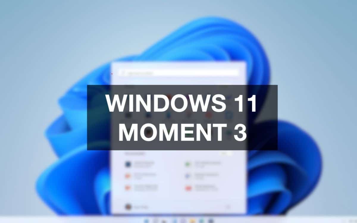 Windows 11 mise à jour Moment 3