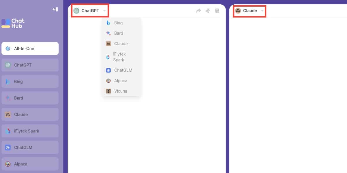 Image 1 : Utilisez ChatGPT, Bing, Bard, Claude sur la même interface grâce à cette extension très pratique