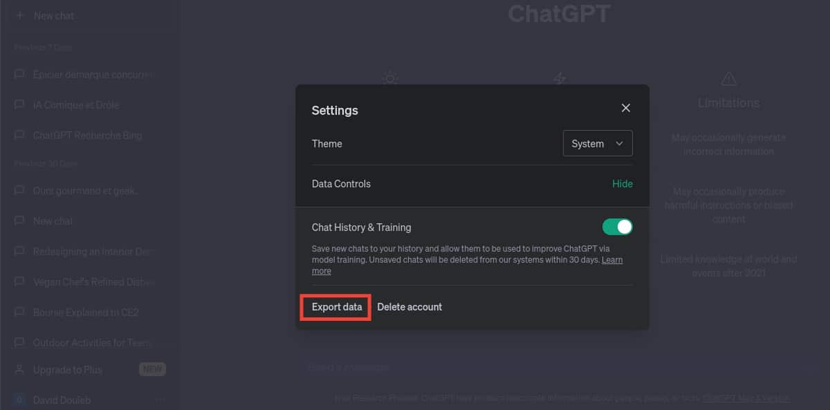 Image 2 : Comment supprimer votre compte ChatGPT ?