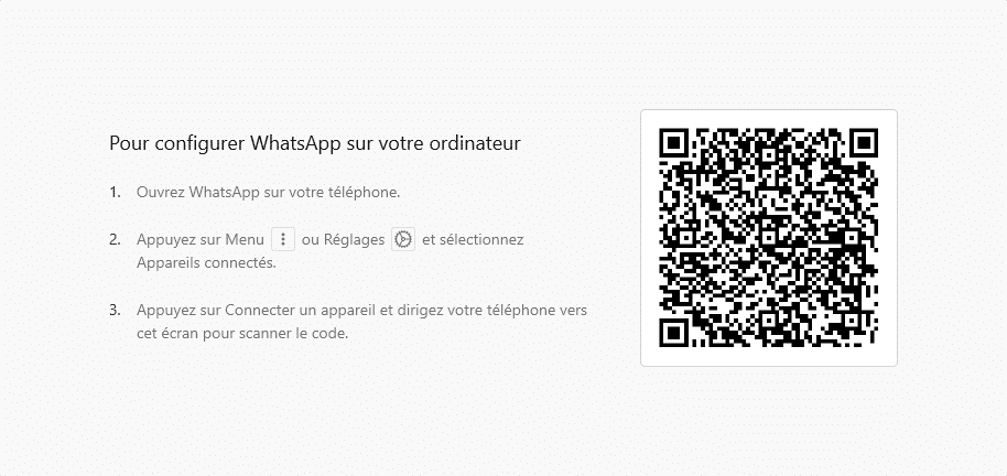 QR code Whatsapp web desktop