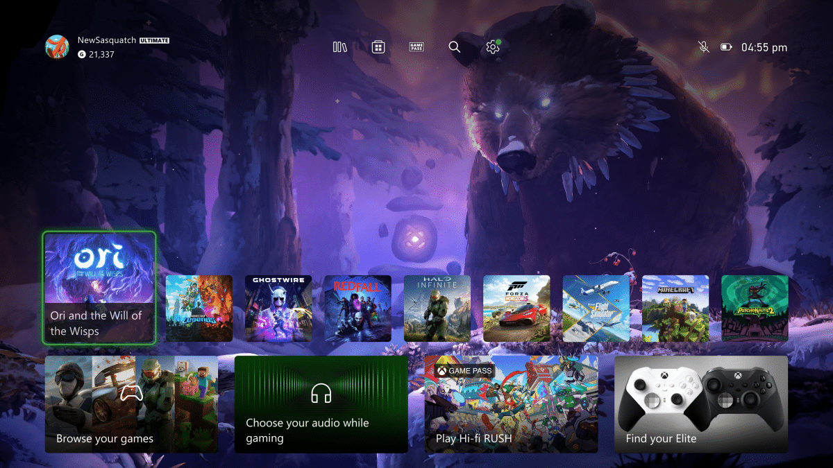 Microsoft Xbox Series X/S nouvelle interface