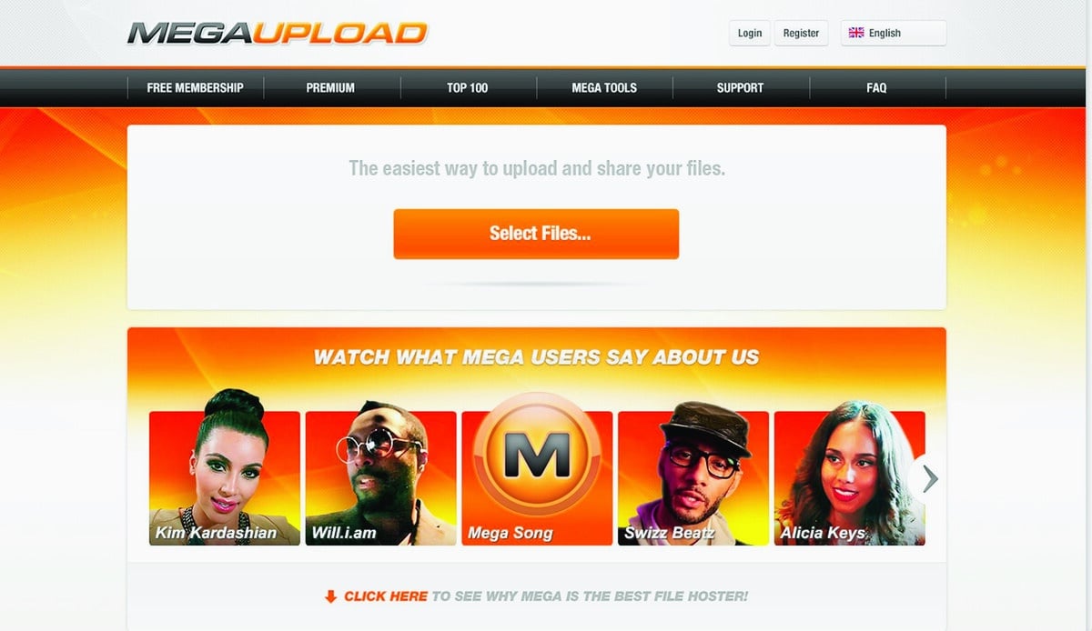 megaupload téléchargement illégal