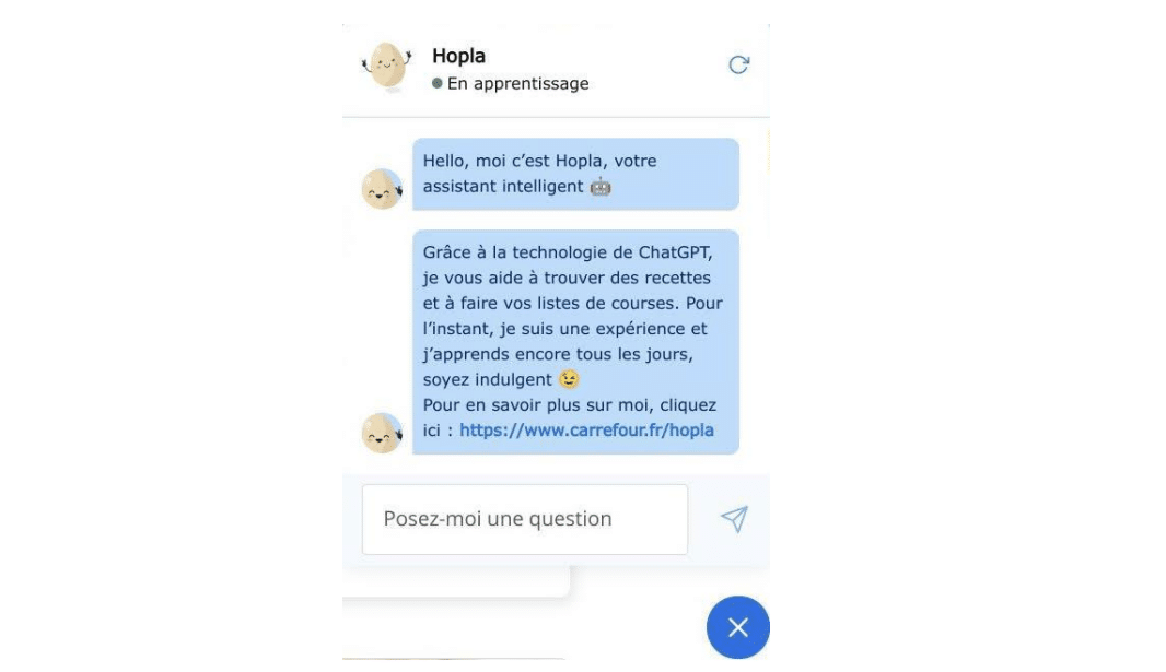 Carrefour lance Hopla ChatGPT pour aider faire courses