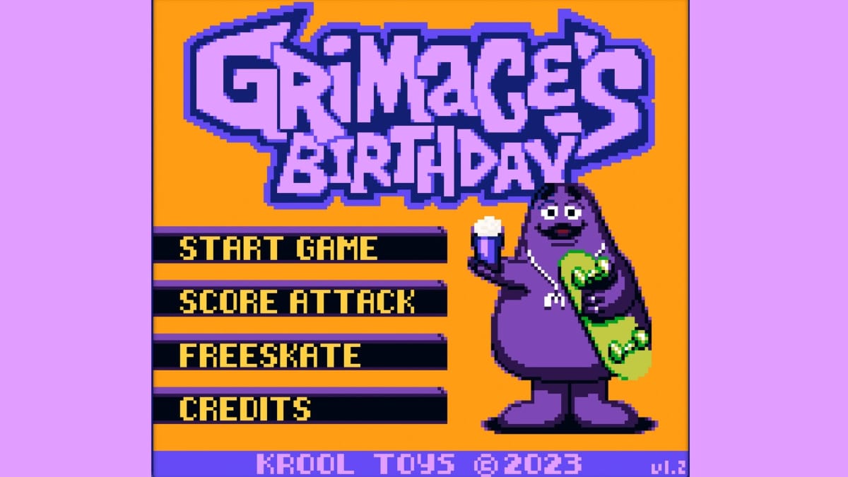 grimace mcdonald's gameboy color nintendo