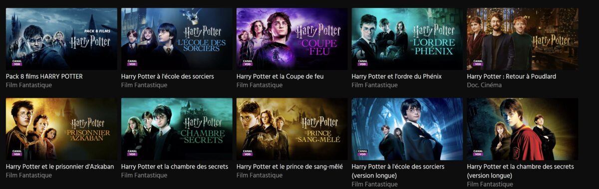 Harry Potter streaming myCANAL